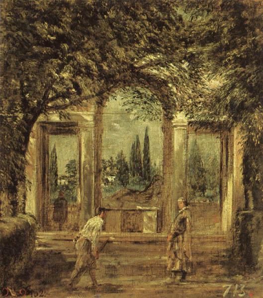 Diego Velazquez View of the Garden of the Villa Medici in Rome II oil painting picture
